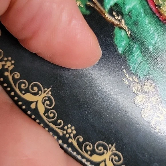 Vintage USSR Russian Folk Tale Vinogradoff Palekh Plates Handpainted Collectible - Picture 15 of 16